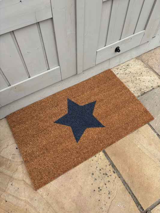 Door Mat - Natural With Star