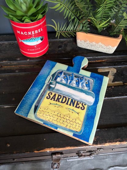 Retro Style Sardine Cutting Board