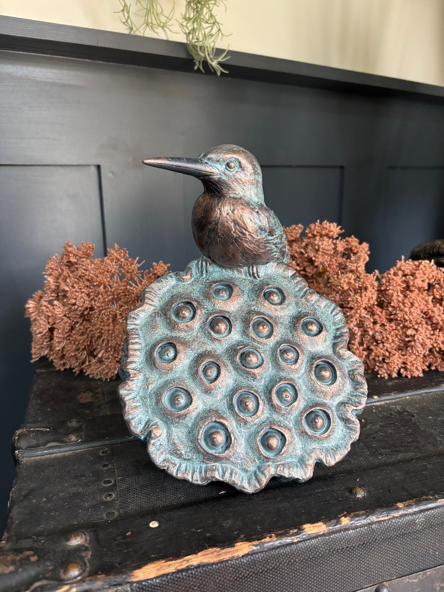 Kingfisher on Lotus Flower