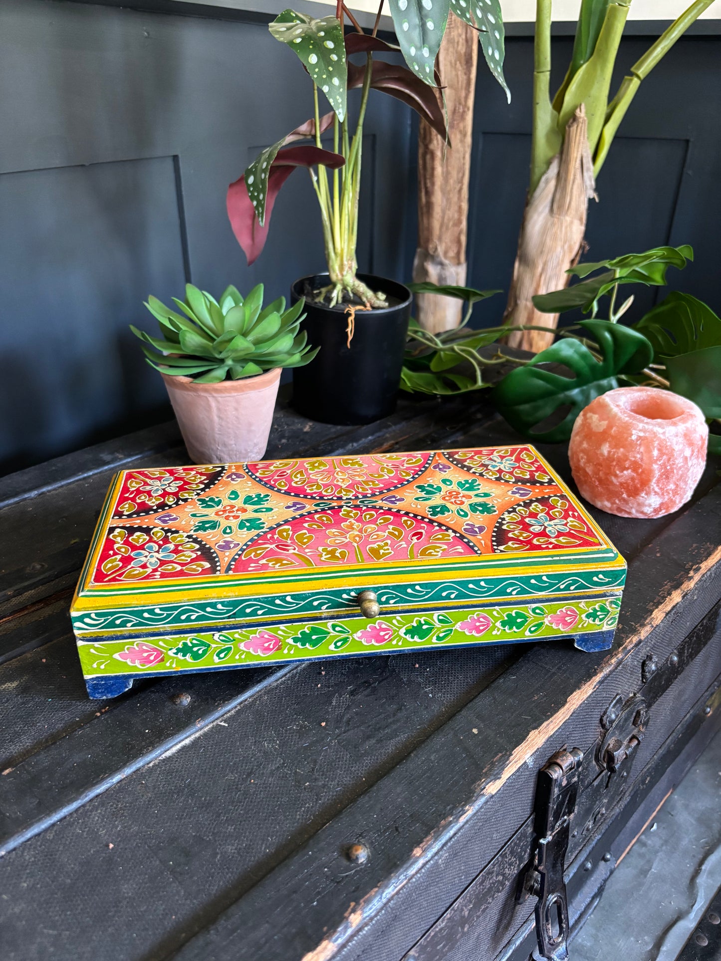 Hand Painted Wooden Box