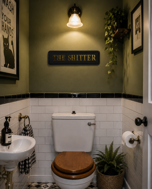 The Shitter Wooden Sign - 40cm x 11cm