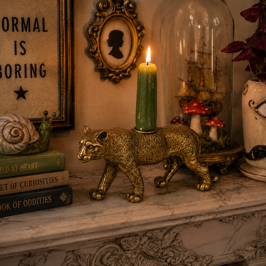 Candle Holder - Leopard