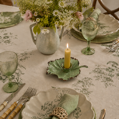 Ivy Leaf Cast Iron Candle Holder