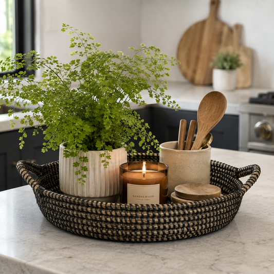 Large Woven Tray Basket