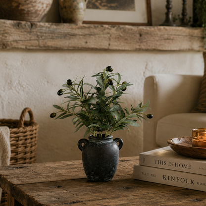 Small Faux Olive Tree In Vase