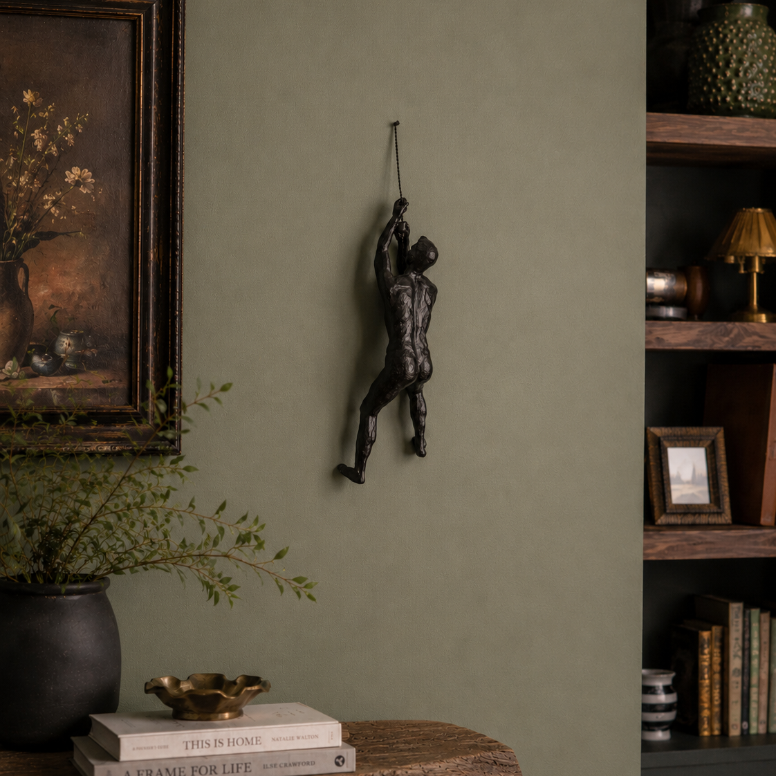Rock Climbing Man - Bronze Effect