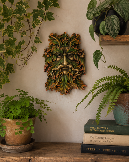 Green Man Face Plaque