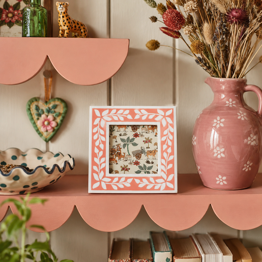 Pink Floral Picture Frame