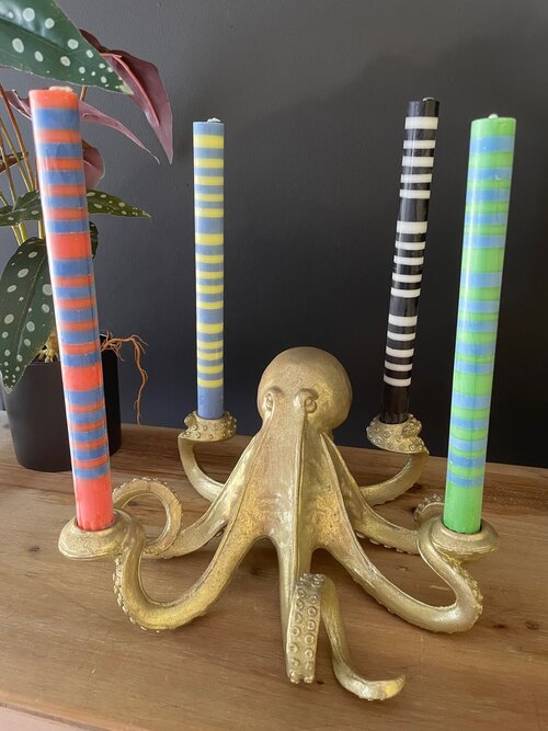 Octopus Candlestick Holder - Gold Effect