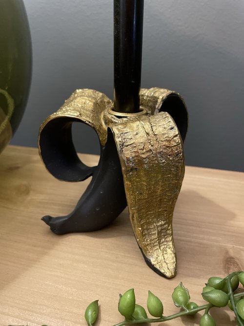 Banana Candle Holder - Gold Effect And Black
