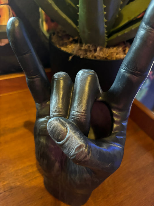 Hand Vase - Rock On Black