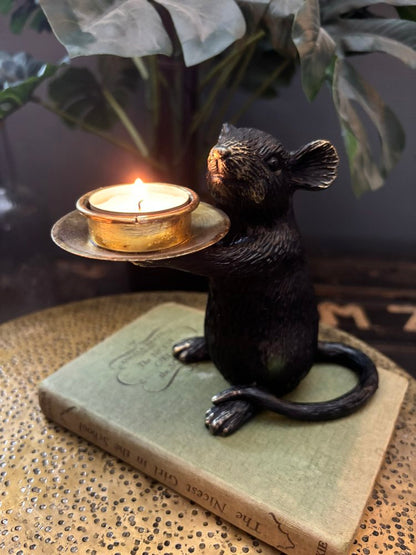 Mouse Candle Tealight Holders - Black And Gold Effect