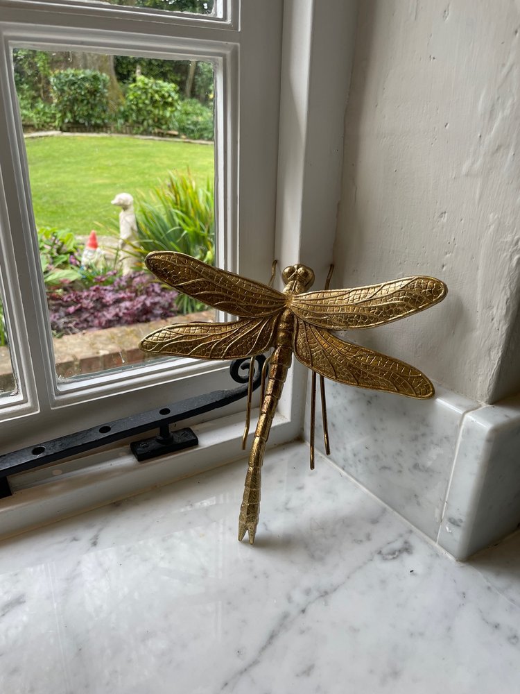 Antiqued Gold Effect Dragonfly