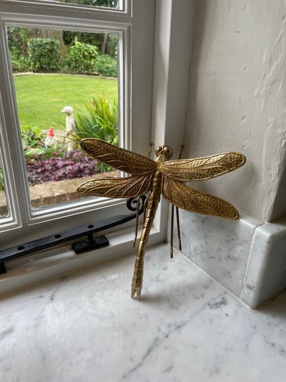 Antiqued Gold Effect Dragonfly