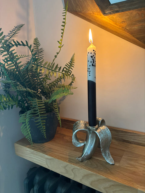 Banana Candle Holder - Silver Effect