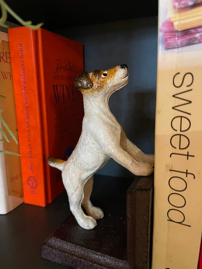 Cast Iron Antiqued Pair of Terrier Bookends