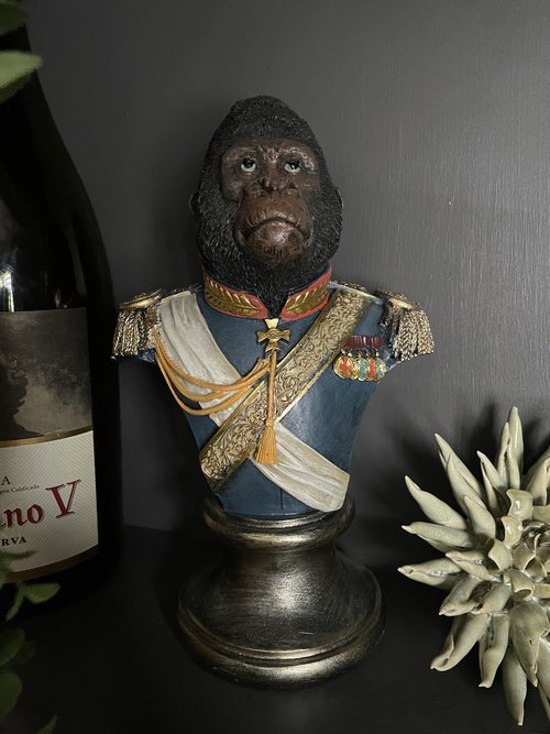 Gentry Gorilla Bust Blue