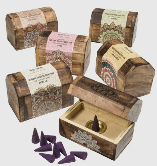 Wooden Incense Cone Box