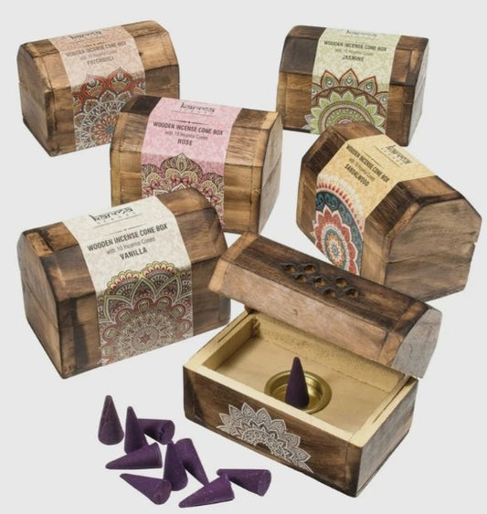 Wooden Incense Cone Box