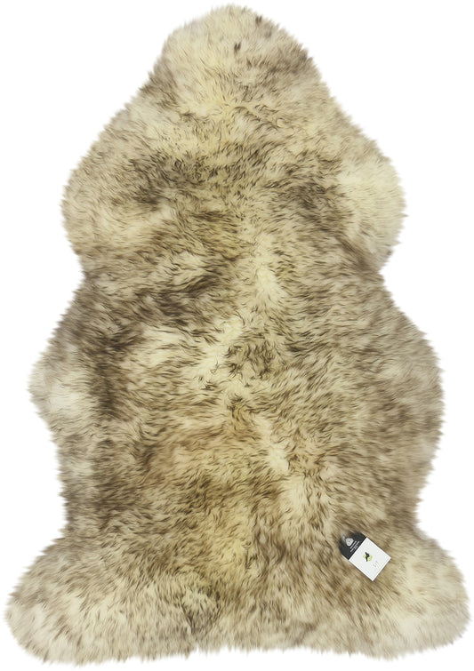 Large Ivory Brown Tip Single Sheepskin