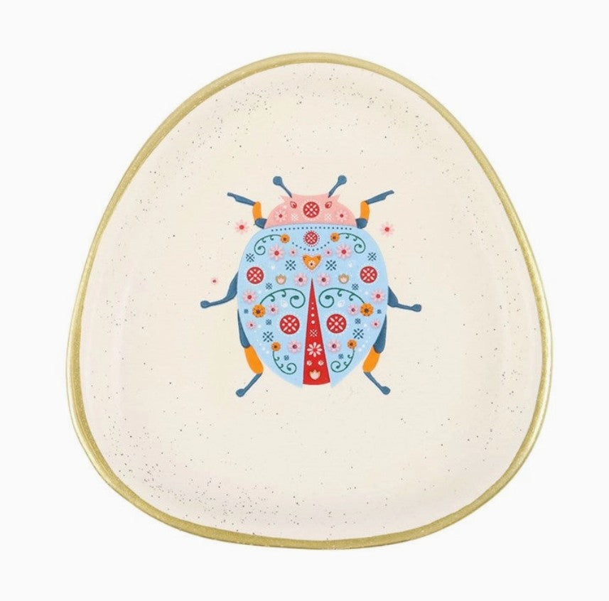 Floral Ladybird Trinket Dish
