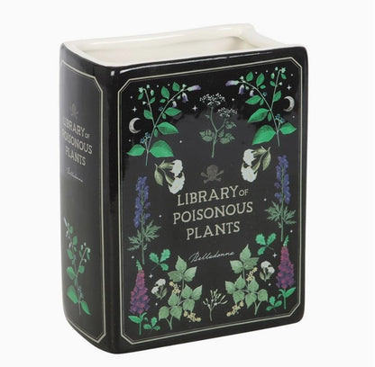 Poisonous Plants Gothic Botanical Book Shaped Vase