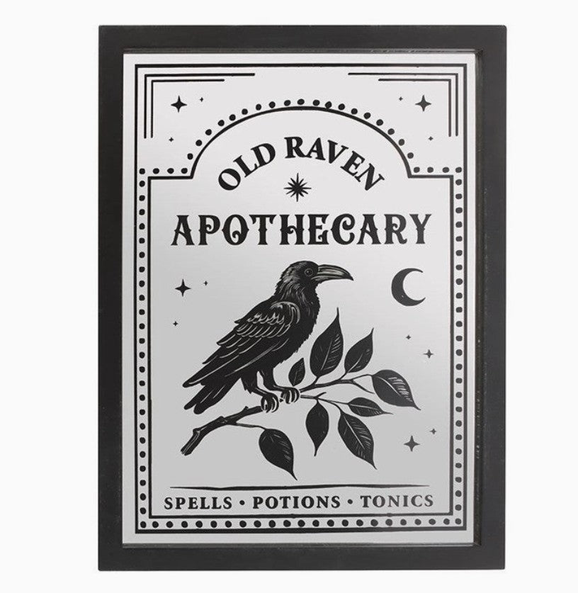 Raven Apothecary Gothic Mirrored Wall Art