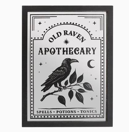 Raven Apothecary Gothic Mirrored Wall Art