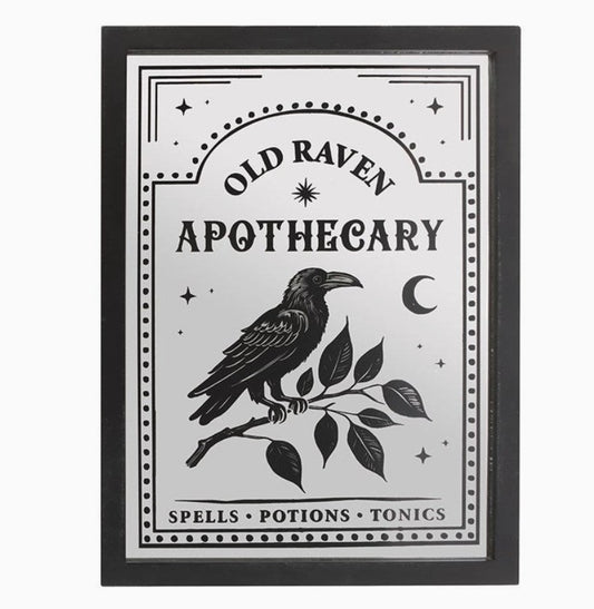 Raven Apothecary Gothic Mirrored Wall Art