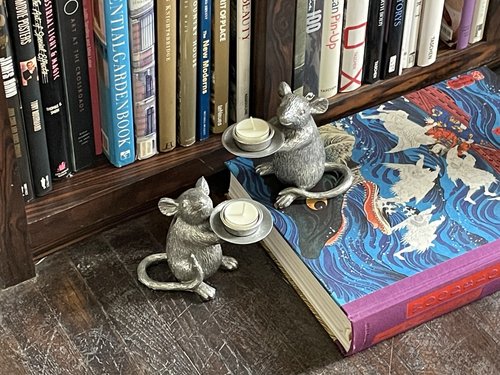 Mouse Tealight Candle Holders - Silver Effect