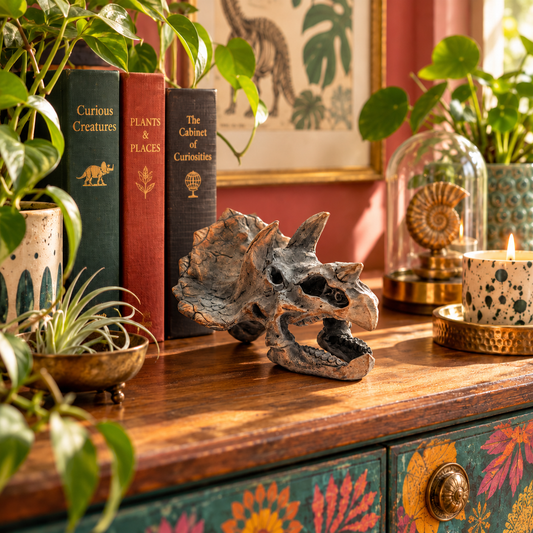 Triceratops Skull Table Decor