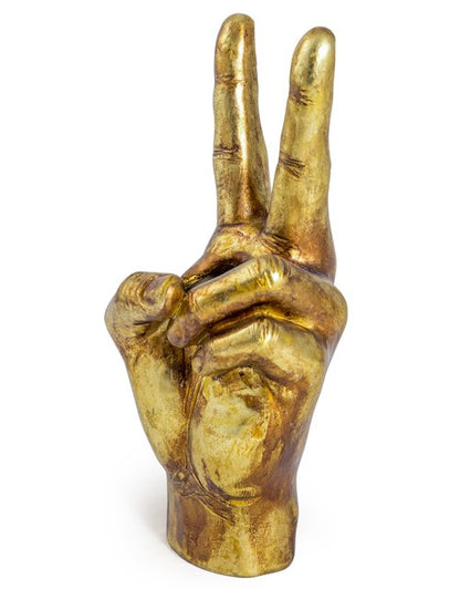 Hand Vase - Peace Gold