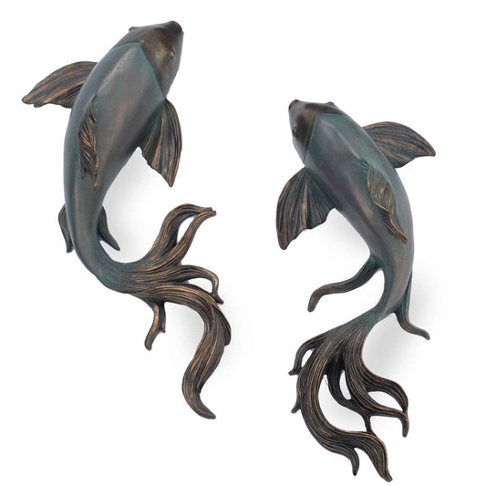 Bronze Fish Wall Art - Pair