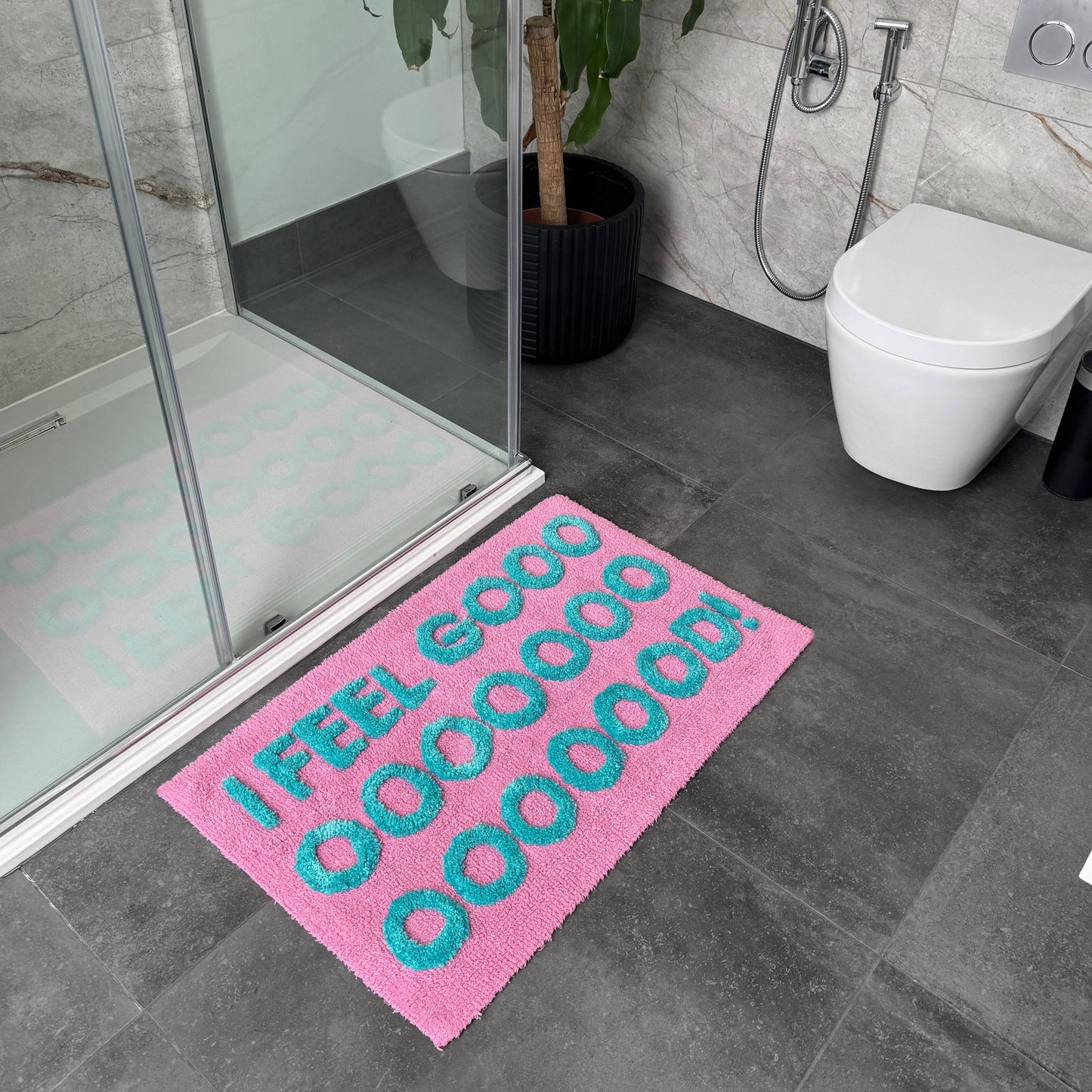 Bath Mat - I Feel Good Pink