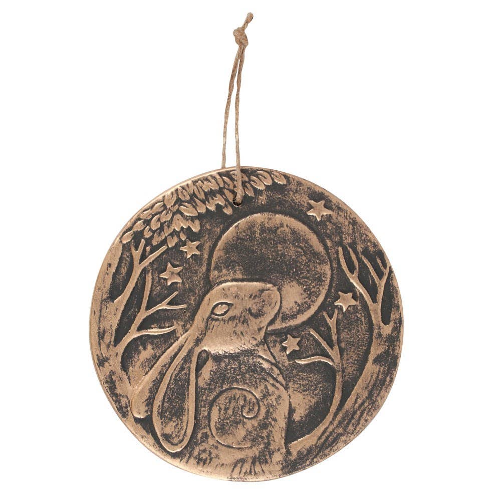 30cm Bronze Finish Terracotta Hare Plaque