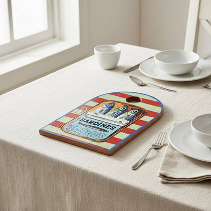 Retro Style Sardine Cutting Board - With minor imperfections