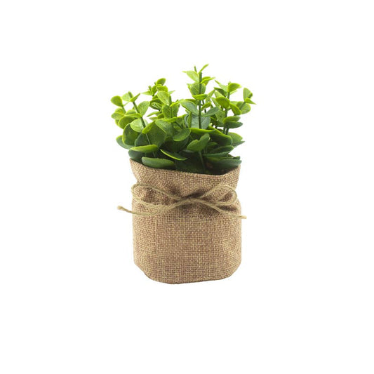 Faux Eucalyptus In Pot