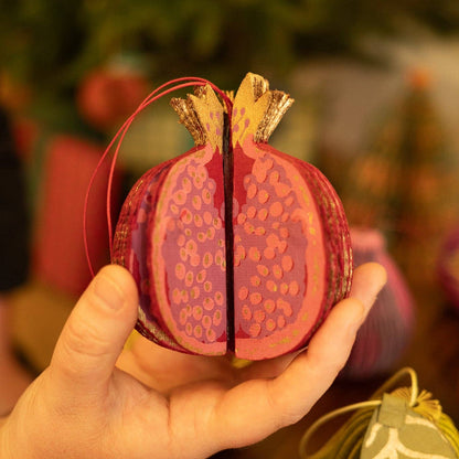 Pomegranate Christmas Honeycomb Bauble