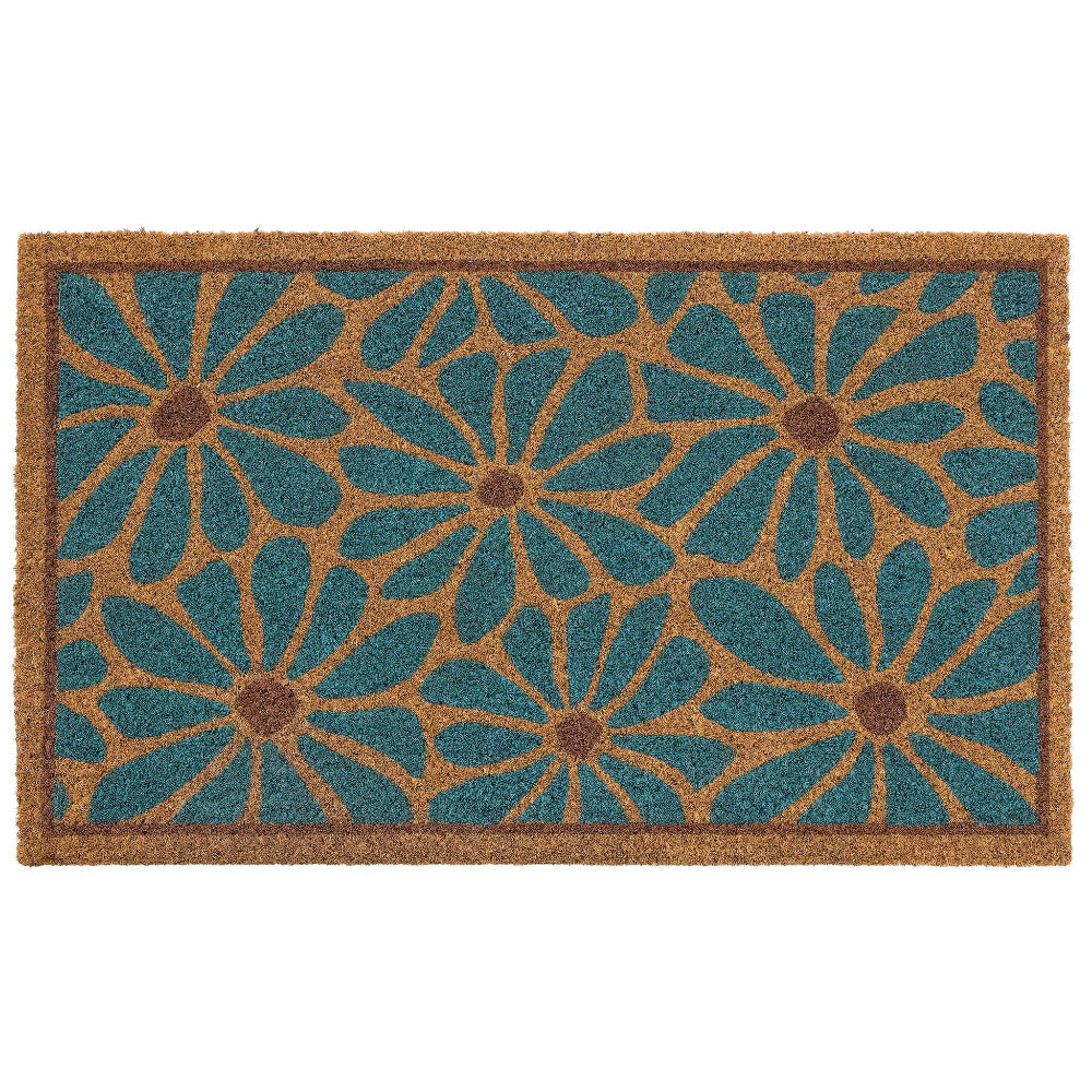 Door Mat - Blue Flowers 45cm x 75cm