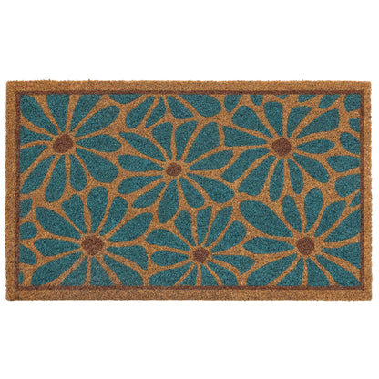 Door Mat - Blue Flowers 45cm x 75cm
