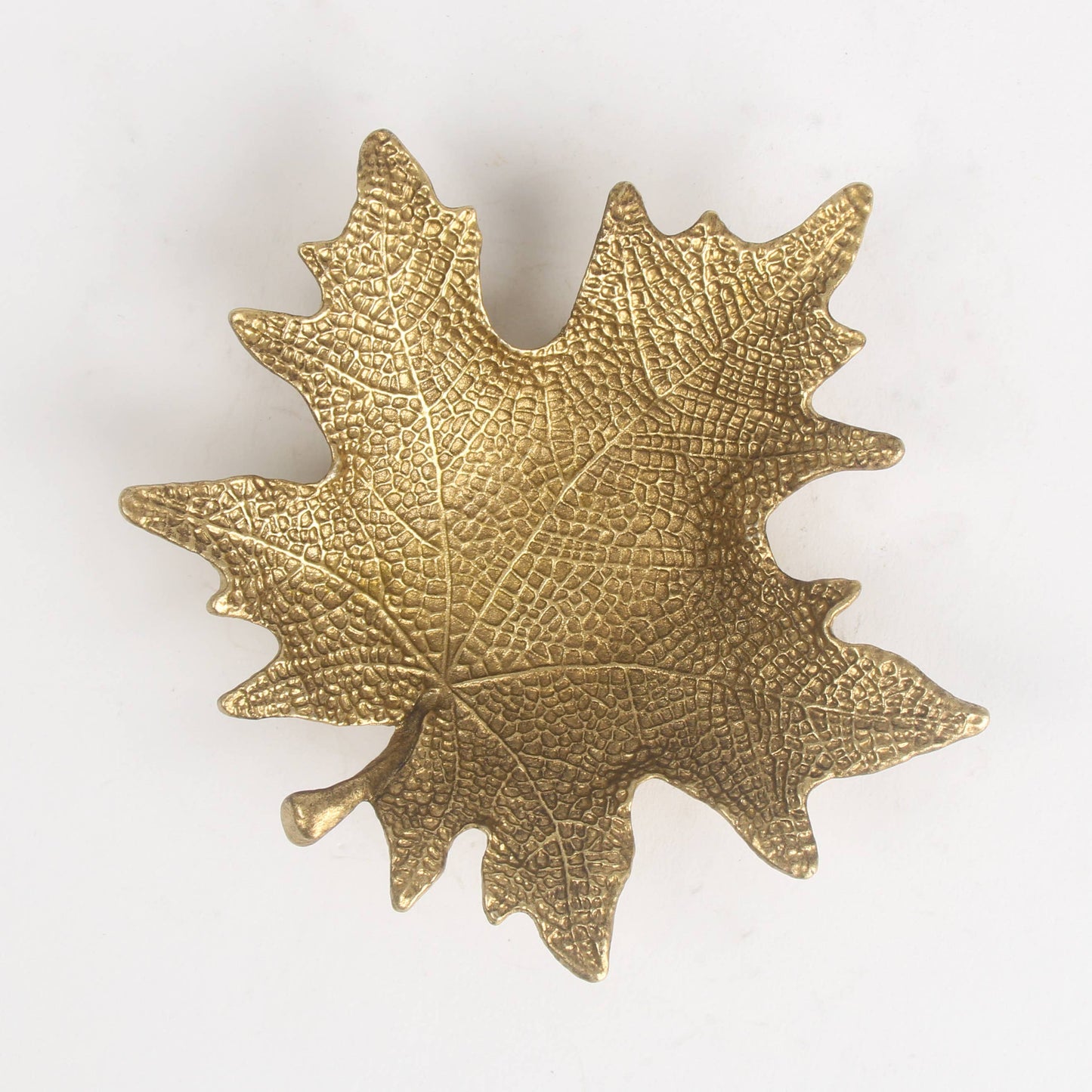 Antiqued Gold Maple Leaf Jewellery Dish