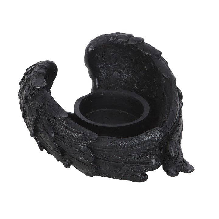Gothic Raven Wings Tealight Candle Holder
