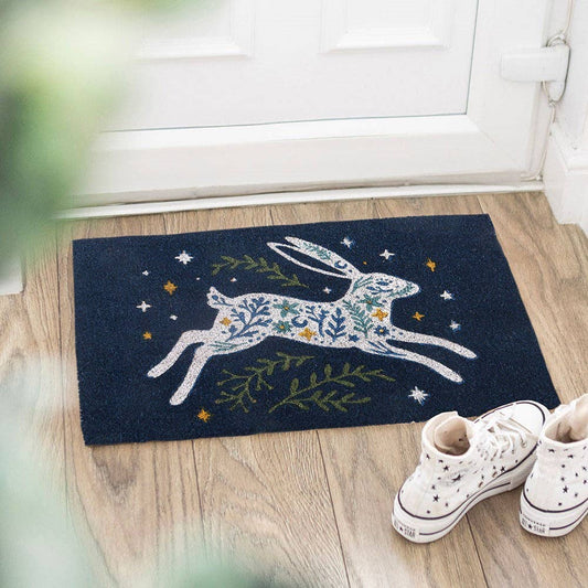 Door Mat - Blue Hare - 40cm x 60cm