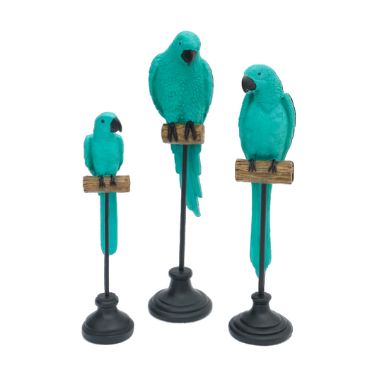 Bright Green Parrot on a Perch