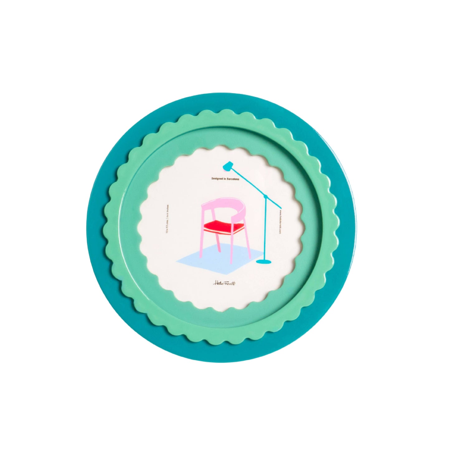Photo Frame - Blue And Green Scallop