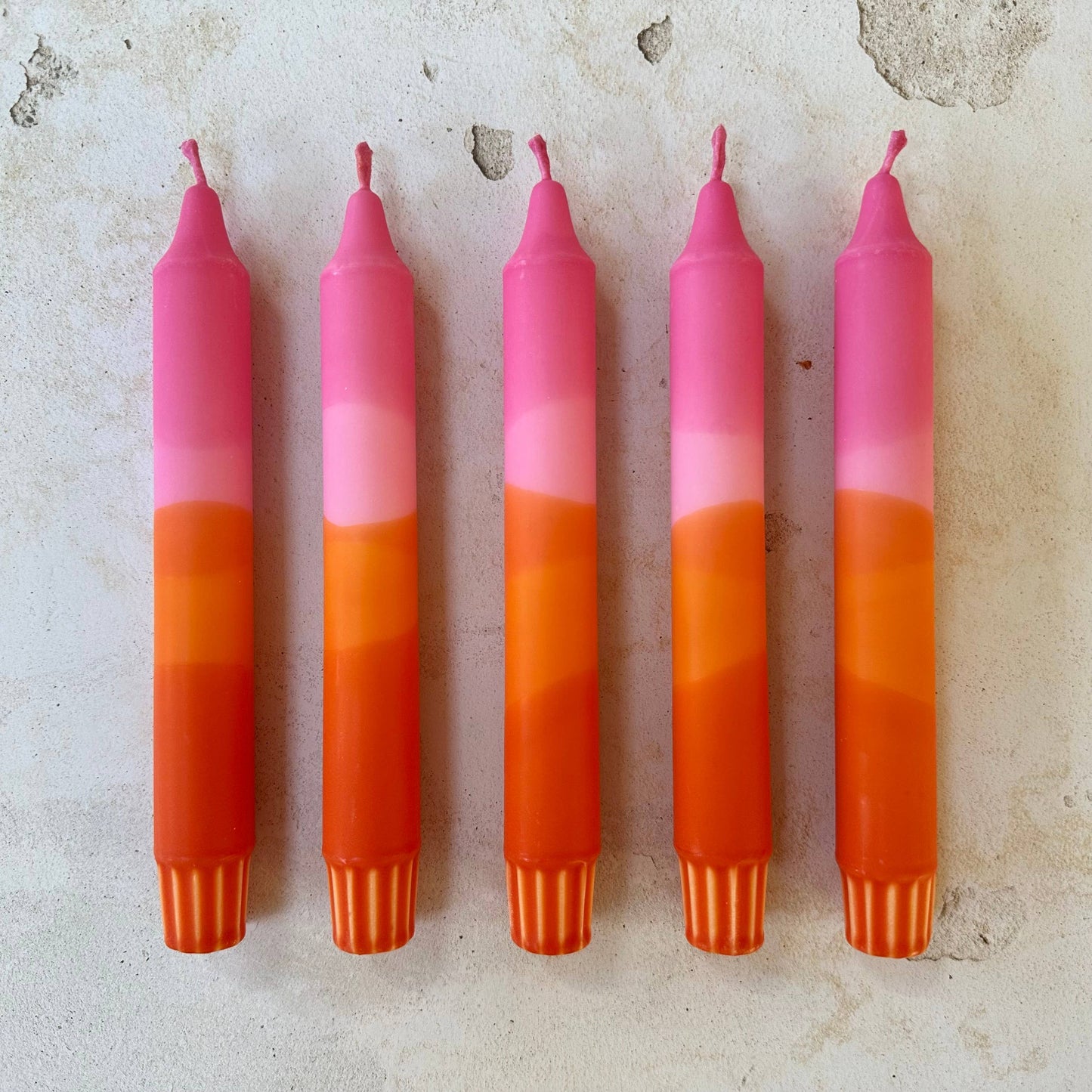 Candles - Autumn Sunset Orange & Pink Pack of 2