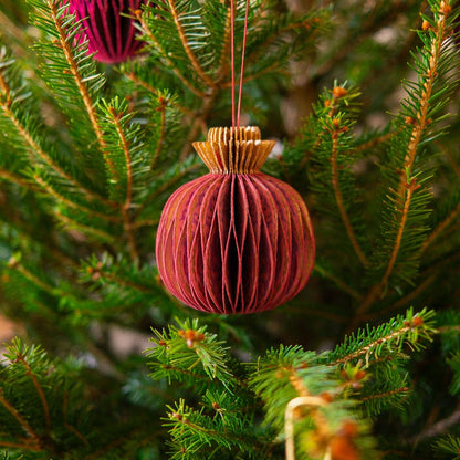 Pomegranate Christmas Honeycomb Bauble