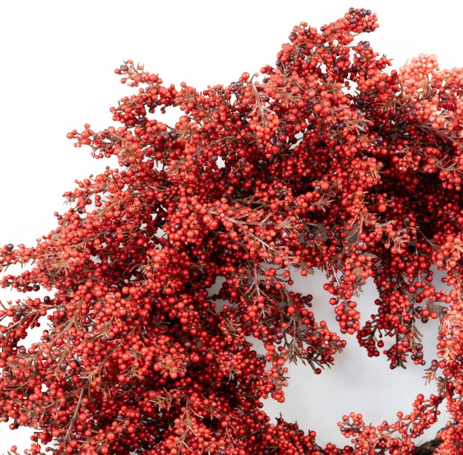 Large Imitation Seasonal Red Berry Wreath