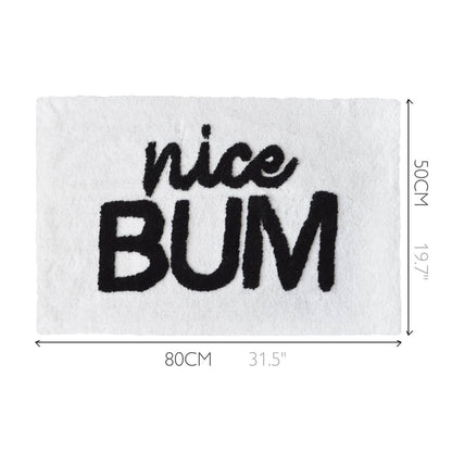 Bath Mat - Nice Bum White