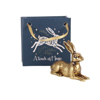 Charming Gold Hare Pocket Ornament
